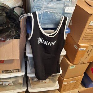 NEW ! Forever 21 Whatever BodySuit Black White SzM Worn Once Excellent Condition
